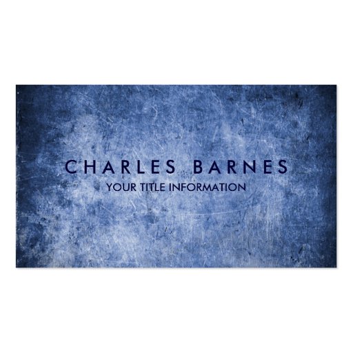 Navy Grunge Business Card (front side)