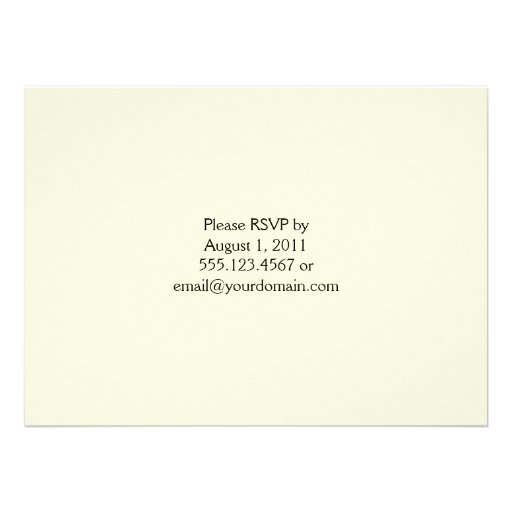 Navy Ivory Cream Floral Swirls Post Weddi Custom Invites