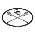 Navy Lacrosse Sticks and Helmet stickers