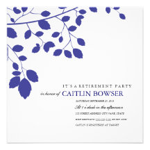Navy Leaves Retirement Party Invite