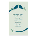 Navy Love Birds business cards