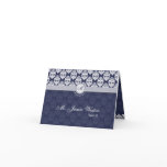 Navy/Midnight Damask - Wedding Place  cards