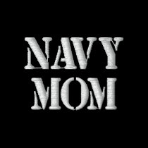 NAVY MOM Embroidered Shirt embroidered shirts