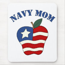 Navy Mom Patriotic Apple Mouse Pads