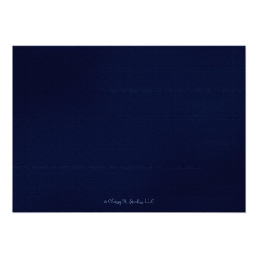 Navy Monogrammed Firefly Mason Jar Couples Shower Cards