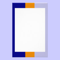Navy Orange and Blue Stationery stationery