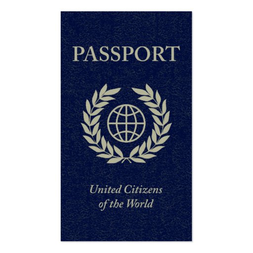 navy passport business card