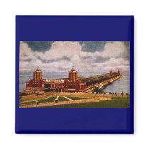 Navy Pier, Chicago, Illinois (ca.1916-1930) Fridge Magnet