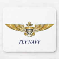 Navy_Pilot_Wings, FLY NAVY mousepads
