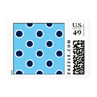 Navy Polka Dots on Light Blue – Small