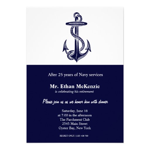 Navy Retirement Invitations