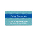 Navy ribbon cool snowflake blue holiday season label