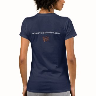 Navy Rockstar Women With MS signature tee