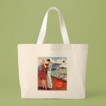Navy Romance Canvas Bag