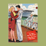 Navy Romance Postcard