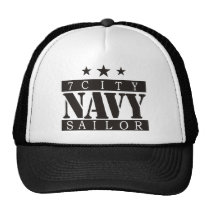 NAVY Sailor - Black Logo Hats
