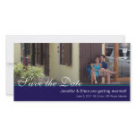 Navy Save the Date Photocard Custom Photo Card