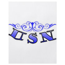 Navy Scroll Personalized Flyer