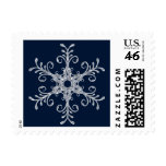 Navy Silver Glitter LOOK Snowflake Postage