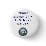 Navy sister pinback button