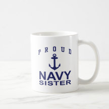 Navy Sister Coffee Mugs