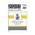 navy stripes, anchor, nautical wedding stamps