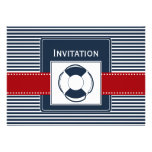 navy stripes, lifebuoy , nautical wedding invites invitations