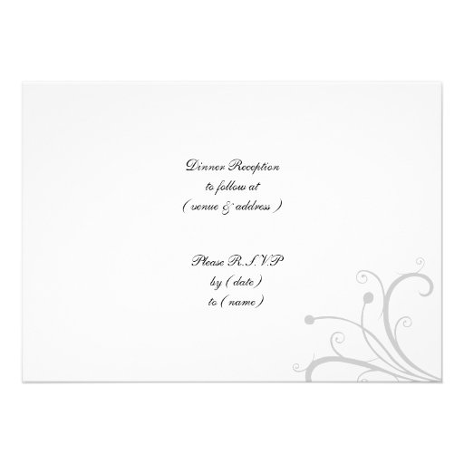 navy stylish wedding invitation