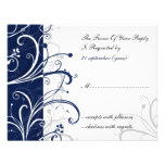 navy stylish wedding  rsvp custom announcement