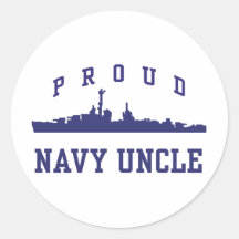 Navy Uncle Round Sticker