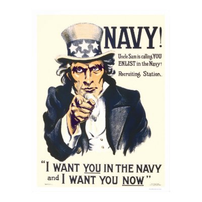 Navy!  Uncle Sam is calling you Print by lc_wpa