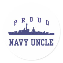 Navy Uncle Round Sticker