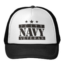 NAVY Vet - Black Logo Mesh Hats