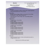 Navy Wave Custom Resume Template Personalized Letterhead