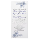 navy Wedding program Customized Rack Card