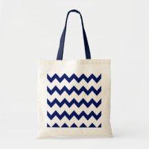Navy White Chevrons Bag