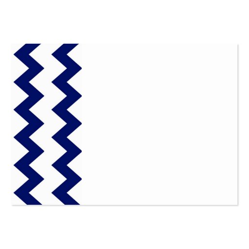 Navy White Chevrons Business Card (front side)