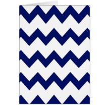 Navy White Chevrons Card