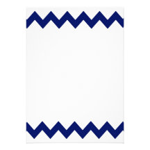 Navy White Chevrons Invitation