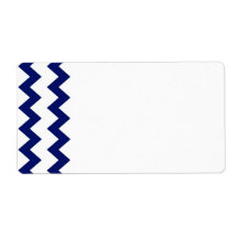 Navy White Chevrons Label