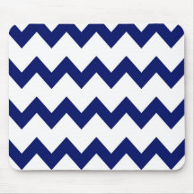 Navy White Chevrons Mousepad