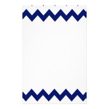 Navy White Chevrons Stationery