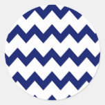 Navy White Chevrons Sticker