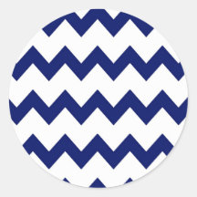 Navy White Chevrons Sticker