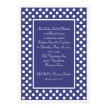 Navy & White Polka Dot Corporate Party Invitation