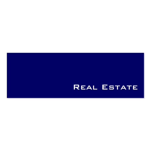 Navy white real estate business cards (front side)