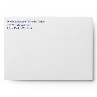 Navy, White Snowflakes A7 Envelope for 5x7 Sizes envelope