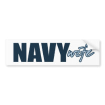 NAVY WIFE bumper stickers