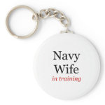 Navy Wife in Training Keychain