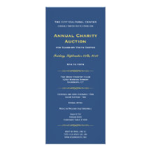 Navy yellow business gala event corporate long personalized invitation